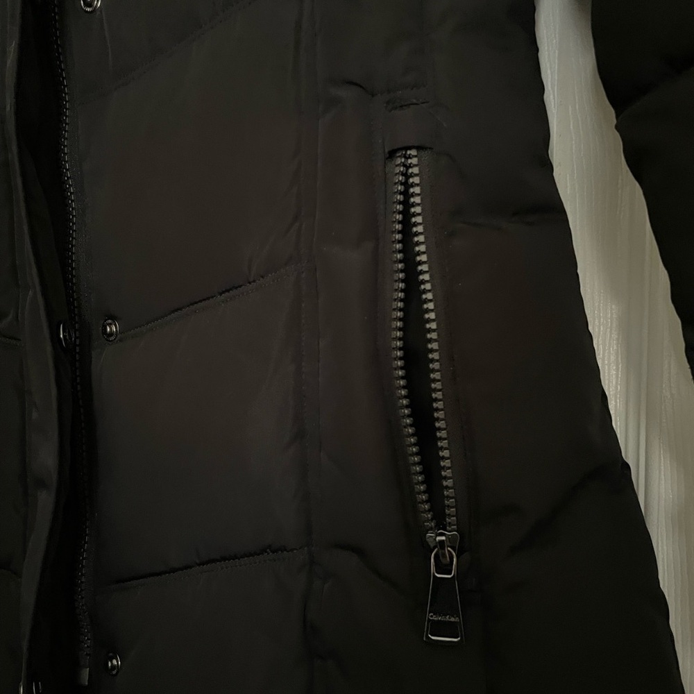 XS Calvin Klein Women's Black Puffer Coat Winter Coat - Picture 3 of 8